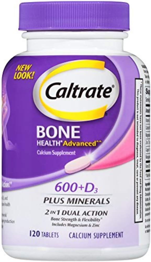 Caltrate Bone בריאות מתקדמת 2in1 מינרלים של פעולה כפולה, 120 טבליות כל אחד (Value Pack של 3)