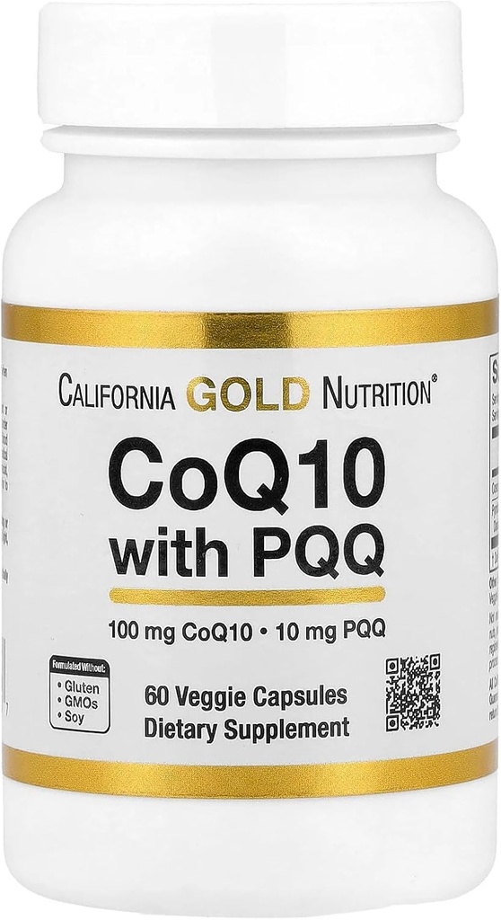 Lake Avenue Nutrition CoQ10 עם PQQQ, 100 מ"ג, 60 קפסולות Veggie