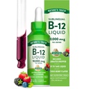 האמת של הטבע B12 טיפות נוזל sublingual | 10,000 mcg | 2 oz | Fast Acting | טבעוני, non-GMO & Gluten Free