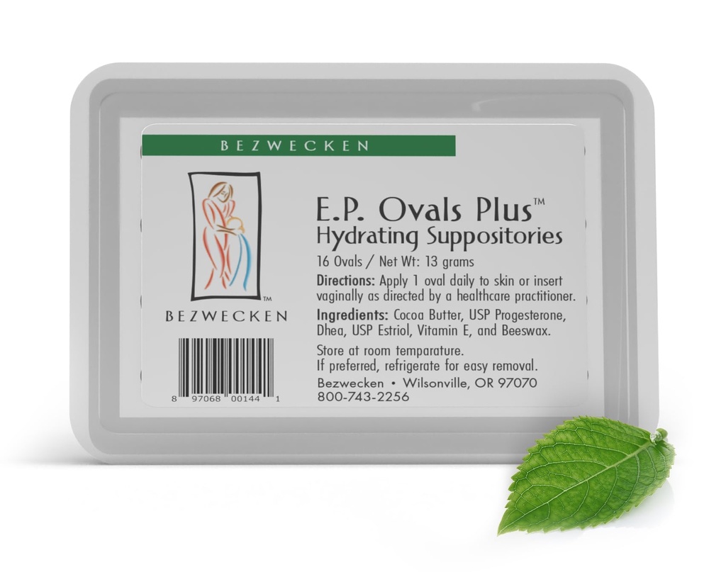 Bezwecken - E.P. Ovals Plus DHEA - 16 Oval Suppositories - אותה פורמולה אמינה, חדש שיפור צורה - פורמולה מקצועית שנועדה להקליד יבשות Vaginal ב Menopausal Women