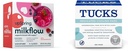 UpSpring Milkflow Electrolyte Breastfeeding תוספת משקה לערבב עם Fenugreek | ברי פלאפור | 16 Drinkes + TuckS Medicated Cooling Pads, 100 Count