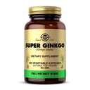Solgar Super Ginkgo, 120 קפסולות ירקות - Full Potency (FP) - תמיכה במערכת אנטי-חמצן ו- Nervous - Brain Health - Non-GMO, Vegan, Gluten Free, Milk Free, כשר - 120 משרתים