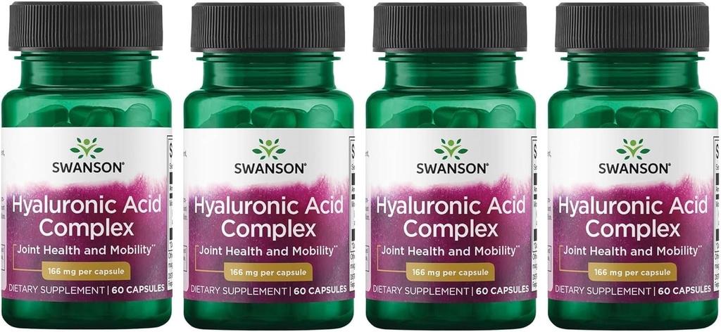 סוובן Hyaluronic Acid Complex 166 מ"ג 60 קפלים (4 Pack)
