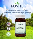 קפסולות Spirulina - 90 קפסולות ירקות - יש 450 מ"ג אורגני אבקת Spirulina - כשר & טבעוני