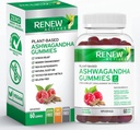 Renew Actives Ashwagandha 100MG לכל 4 חניכיים - זיכרון, פוקוס ואנרגיה Boost - בשימוש מסורתי כמו טונין התחדשות - טבעוני, צמחי הסתגלות - מיוצר בקנדה - 60 מסטיק