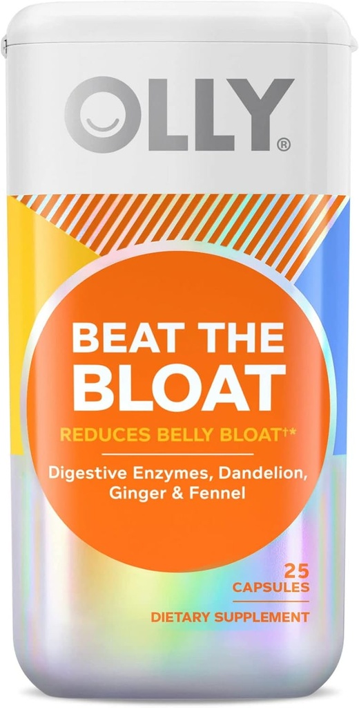 YHN Beat the Bloat כמוסות תוספת, תמיכה תזונתית, 25 Ctt
