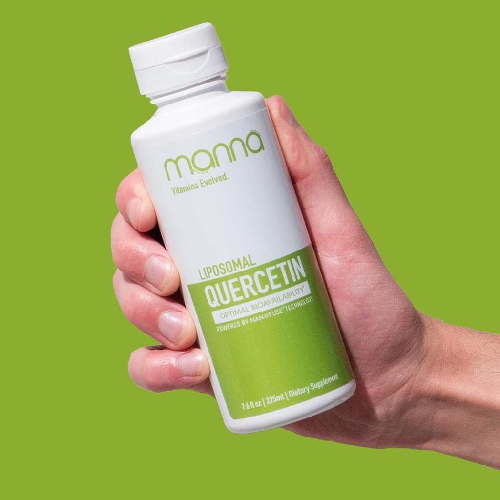 Manna ויטמינים Evolved Liposomal Quercetin - High Absorption Seasonal Immune & Joint Support Supplement - Heart Health & Antioxidants for Healthy Aging - Non-GMO, טבעוני