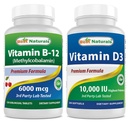 ויטמין B12 6000 mcg & ויטמין D3 10000 IU