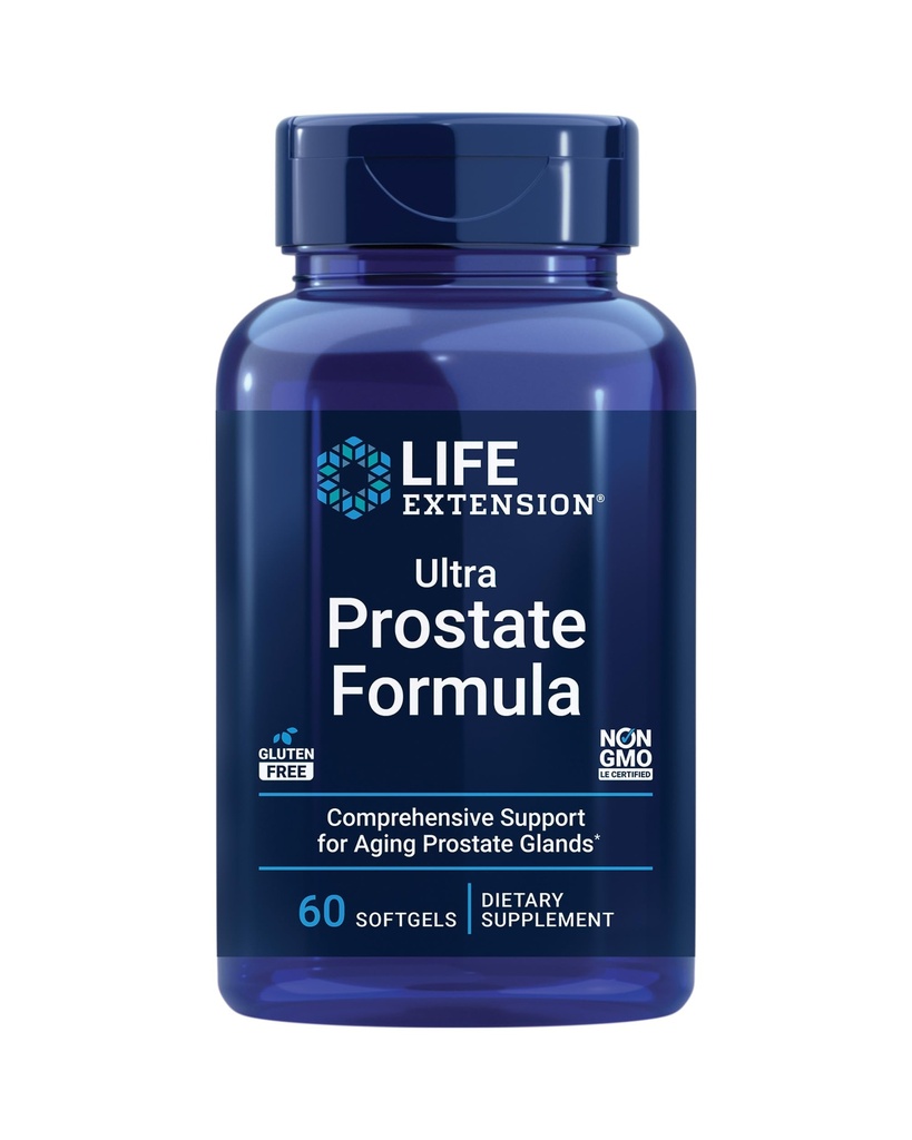 Life Extension Curcumin Turmeric & Ultra Prostate Formula with Saw Palmetto, 60 קפסולות ו 60 Softgels Bundle