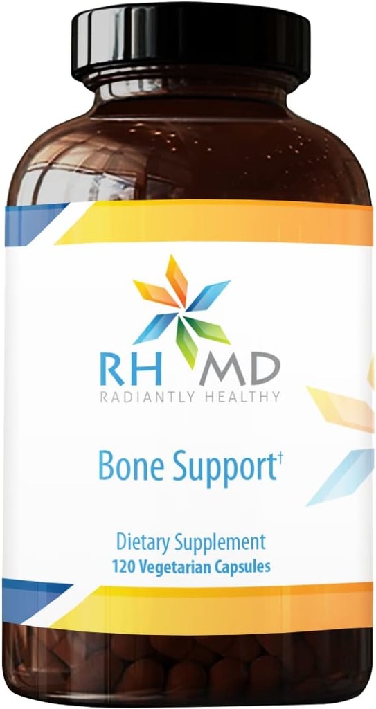 RHMD העצם תומך תוספת גבוהה Absorbable חומרים מזינים Calcium Malate, Magnesium, Zinc Bisglycinate Chelate, ויטמין D + K - Non-GMO, Soy Free (120 קפסולות צמחוניות)