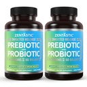 Zentastic Probiotics & Prebiotics תוסף - 50 מיליארד CFU - עבור בריאות Immune & נשים - 16 סטרינס - Shelf Stable - 120 נדחה לשחרר Veggie קפסולות