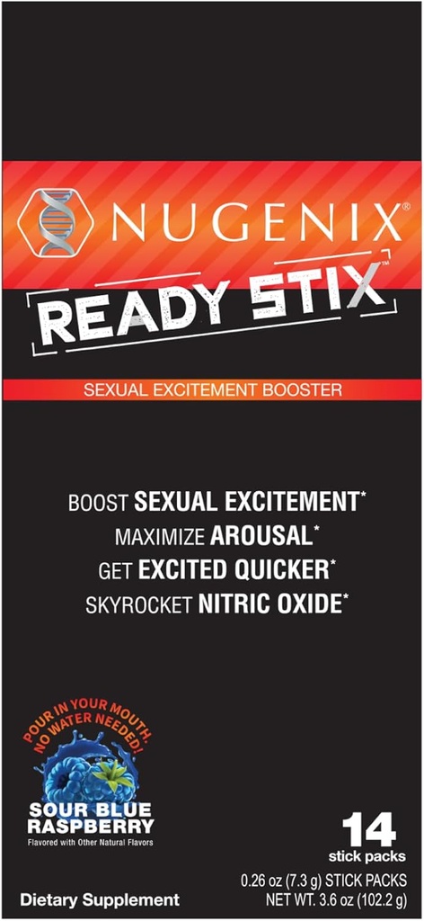 Nugenix Ready Stix - Nitric Oxide Booster, להגדיל את Vitality ו Drive, Nitric Oxide תוספי לגברים - 14ct