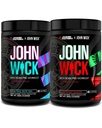 Jacked Factory X John Wick - Wick Mode Pre Workout אבקה - Intense Energy, Battle-Ready Focus, Unstoppable Commitment, Sheer Will - Baba Yaga Blue Raz & אוסקה Cherryפריחה (80 משרתים)