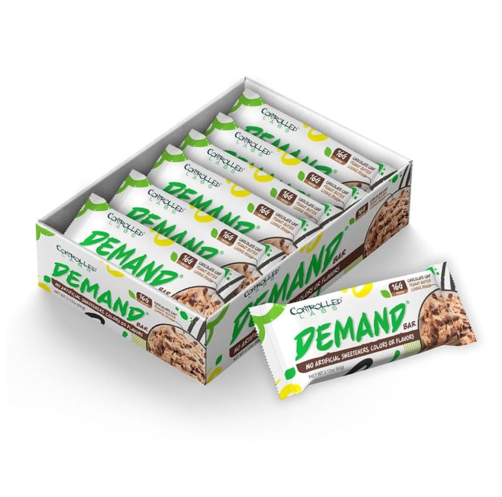 בתי חלבון ביקוש במעבדות - 12 Pack - 16g של חלבון לשרת, טבעי, גבוה-Protein / Low-Carb Bar, 2.12 oz (Choate Chip / Peanut Butter / Cookie Dough)