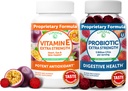 לונוקאי ויטמין E ו- Probiotics Bundle - 3000 mcgmies עבור מבוגרים אנרגיה תמיכה - עם 5 מיליארד CFUs Per לשרת לבריאות העיכול - non-GMO, כל טבעי
