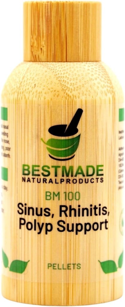 המוצרים הטבעיים הטובים ביותר Stuffy Nose & Sinus Support BM100 - Nasal Discomfort, Runny Nose, Sneezing, Itching, and Seasonal Allergies, 350 Pellets