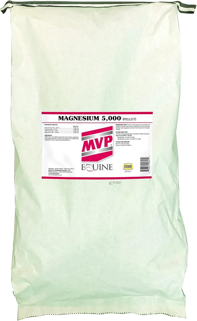 MVP Magnesium 5,000 (50lb Bag) Calming/Metabolism/Muscle function Support for Horses