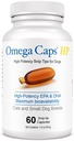 אומגה Caps HP Snip Tips for Cats and Small Dogs High Potency EPA ו- DHA תוסף שמן ה- Bioavailability Fish Vet פורמולה נעשה בארה"ב Skin Coat Joint and Heart Health 60 קפסולות