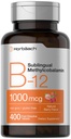 הורבאך ויטמין B12 1000 mcg sublingual | 400 טבליות לדיסקלוט מהיר | Methyobalclamin תוסף לנשים וגברים | ברי פלפור | טבעוני, לא-GMO וגלוטן חינם חינם