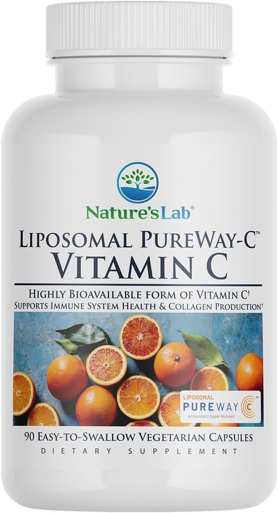 מעבדת הטבע Liposomal PureWay-C® ויטמין C - תומכת בייצור Immune Health & Collagen* - 90 קפסולות
