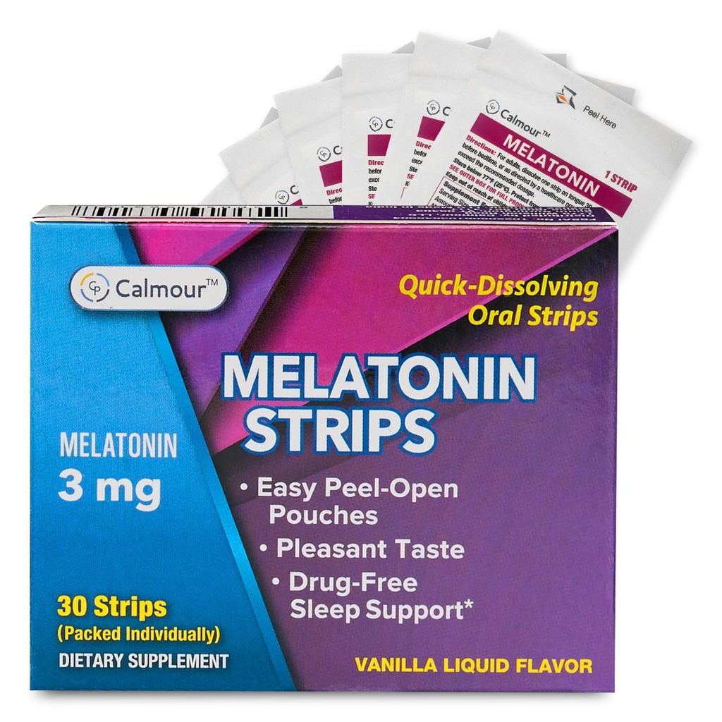30 רצועות שינה אוראליות | Quick-Disshoot 3mg Melatonin Strip עובדות | Faster Than Gummies | מרגיעה את תוספי ה-Npping | The Ultimate Sleep Aid for Better Rest and Eye Health