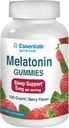 NLMUBR LUCKSIT PsinzmkMelatonin חניכיים למבוגרים על ידי Essentials תזונה | Melatonin 5 מ"ג תוסף | Vegetarian Gummies | ברי פלאמור - 120 הרוזן הרוזן ספירה