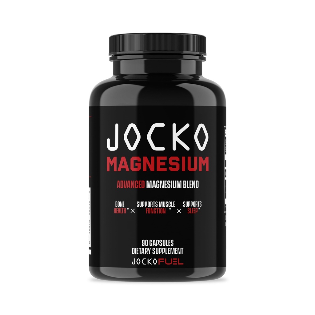 Jocko דלק Magnesium מורכב תוסף - Magnesium Glycinate, Citrate, & Taurate קפסולות דיאטריות תוספת עבור שריר התאוששות & מרגיעה, לב, עצב, תמיכה העצם, ושינה 30 יום אספקה