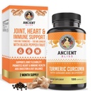 כורכום Turmeric Curcumin עם ג'ינג'ר & Bioperine, Turmeric Curcumin עם Black Pepper & Raw ג'ינג'ר רוק אבקת קפסולה תוספת של Bliss (120 קפסולות)