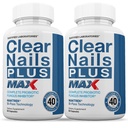 Justified Laboratories (2 Pack) Clear Nails Plus Max Pills 40 מיליארד CFU Probiotic Supports Strong Healthy Hair Skin Nails 120 קפסולות