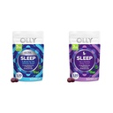 OLLY תוספת כוח (5 מ"ג) וכוח קבוע (3 מ"ג) מלטונין חניכיים עם L-theanine, 120 BlackBerry Flavor