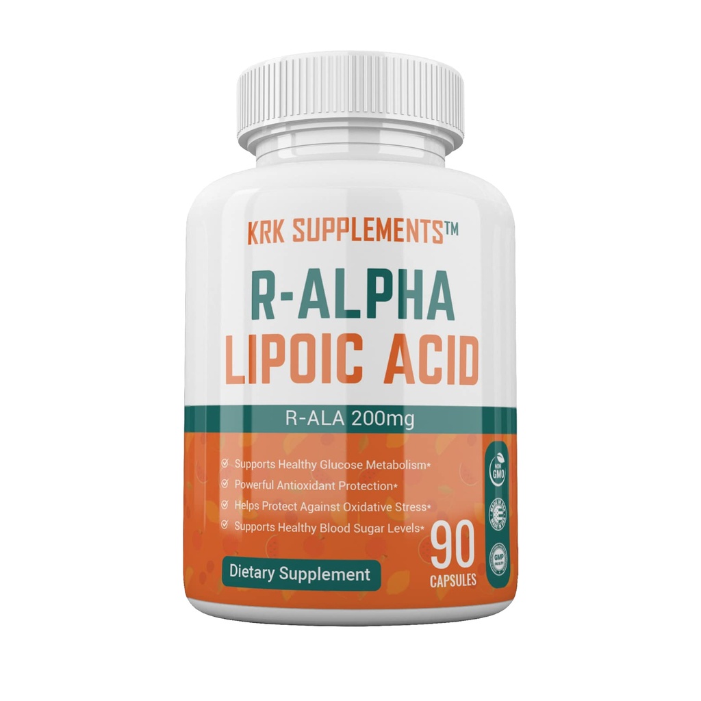 1 בקבוק R-ALA R-Alpha Lipoic Acid 200 מ"ג 90 קפסולות