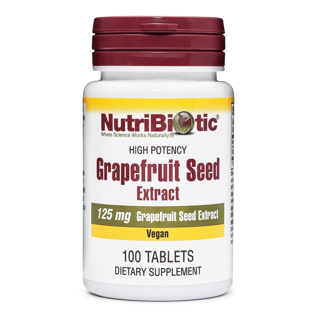 Acbiiotic - Grapeפרי Seed Tablets 125 מ"ג, 100 Count | Premium Class GSE עם bioflavonoids | תמיכה תזונתית הכוללת בריאות | Easy to Swallow | Vegan, Gluten Free, non-GMO