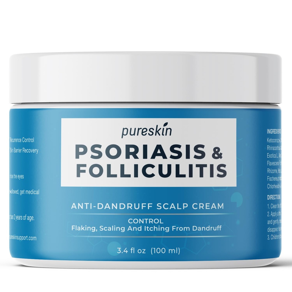 Scalp Soothing Cream for Flaking Skin, הקלה זמנית של המראה של עור אדום יבש, 100 מ"ל