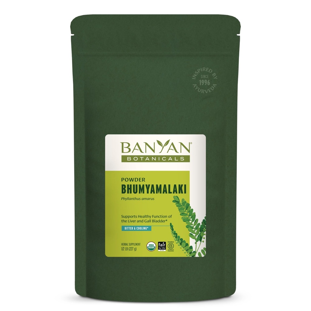 Banyan הבוטנים Bhumyamalaki אבקת - אורגני Liver בריאות תוספת * - Phyllanthus spp. - עבור טבעי Detoxification & ניקוי של Liver * - 1/2 פאונד - Non GMO Sustainably Sourceed טבעוני טבעוני טבעוני