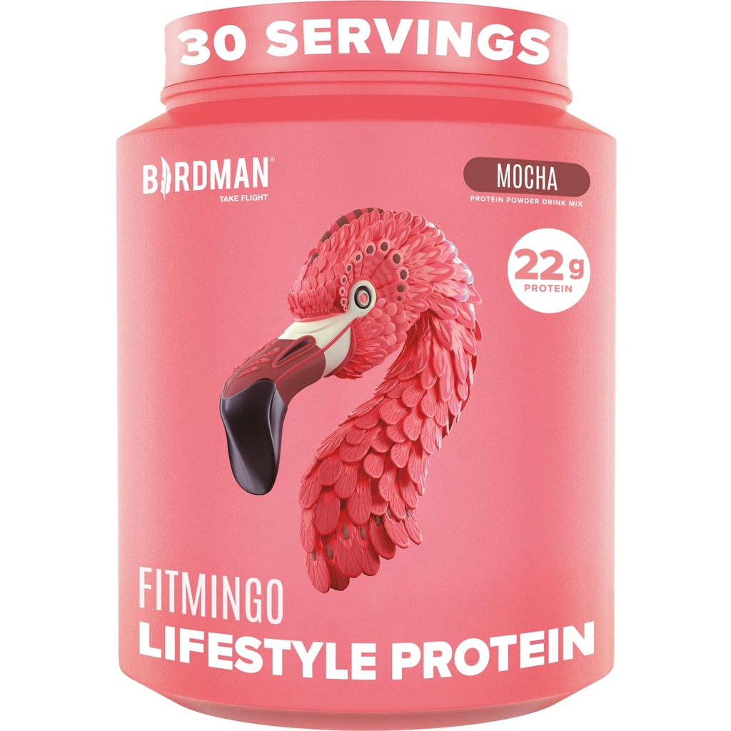 אבקת חלבון טבעוני BIRDMAN Fitmingo עם Inositol, Collagen Boosters, Hyaluronic Acid ווויטמינים | Low Carb, Milk Free, Low Calorie | 23g Plant Based Blueberry אבקת חלבון עם Myo-Inositololololol