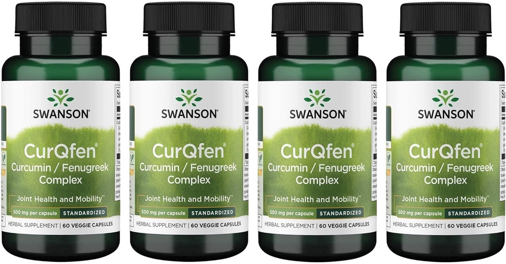 בסביבה הקרובה של Curqfen Curcumin/Fenugreek Complex 60 Veg כמוסות (4 Pack)