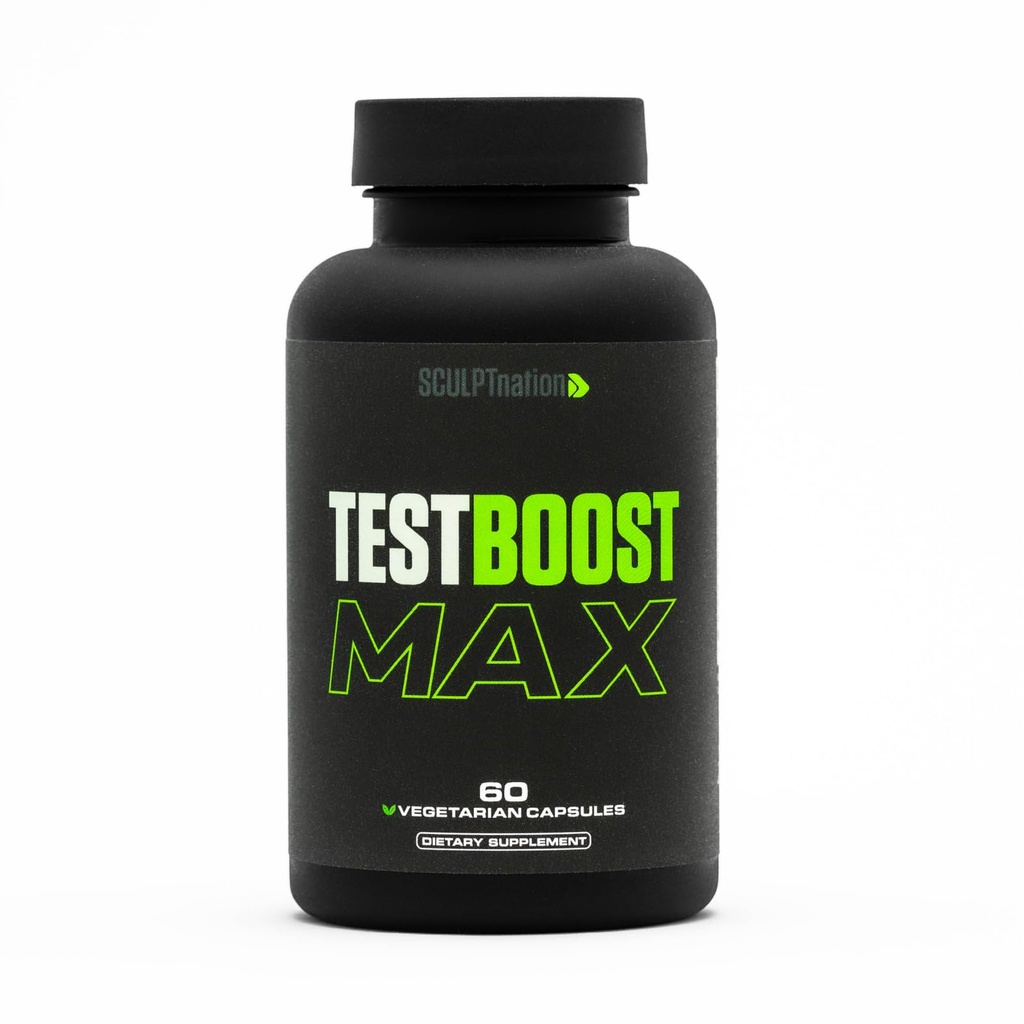 Sculpt Nation מאת V Shred Test Boost מקס - תוסף טסטוסטרון לגברים - Tribulus Terrestris for Men - אנרגיה טבעית, Stamina, ו- Power Booster - 60 קפסולות חינם Gluten