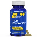 Resveratrol Supplement - 250mg Trans-Resveratrol & 10mg Trans-Pterostilbene - Antioxidants Supplement with 200mg Red Wine Extract - Extra Strength Aging Support - 60 Japanese Knotweed Capsules