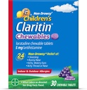 הילדים של קלרייטין צ'וויד 24 Hour Allergy Relief, Non Drowsy Kids Allergy Medicine, Grape Antihistamine Chewable Tablet, 30 Count