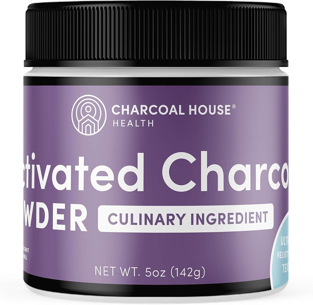 ULTRA FINE קוקוס הפעיל אבקת Charcoal - קולינרית ויישומים קוסמטיים, Velvety Smooth Texture for Smoothies, Ice Creams, Pastries, Soaps, Ultra Fine for a Soft End, No Grit! - 5oz!