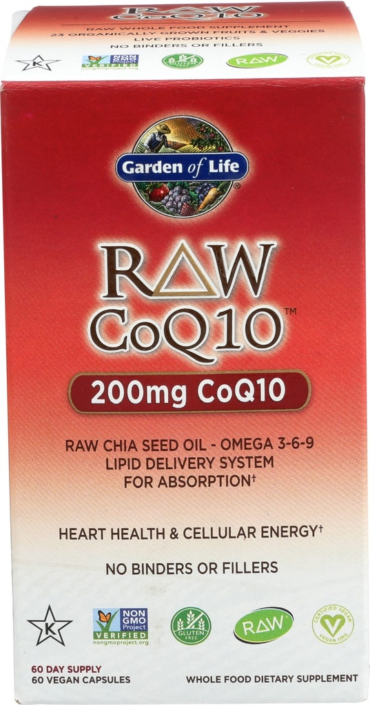 גן החיים Raw Coq10, 60 Ct