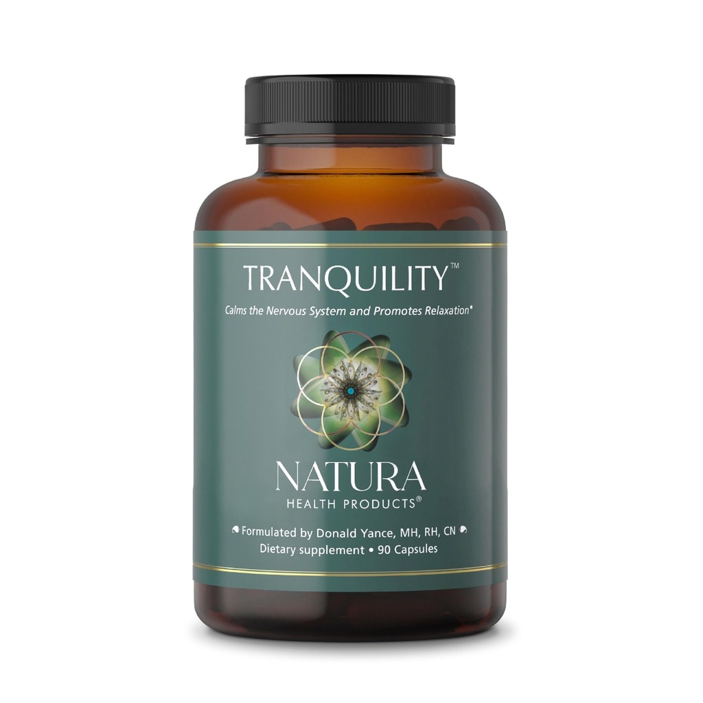 Natura Health Products Tranquility תוסף - תמיכה מרגיעה - כולל L-theanine, Lemon Balm, Saffron, Kava, Skullcap, Lavender ו- Passion Flower (90 קפסולות)