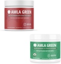 Amla אבקה & Green Tea Superfood תוספת, תמיכה אנטי-חמצן, מיוצר עם Hibiscus (90 משרתים) וגוזיות הודיות (30 משרתים), אורגני, טבעוני