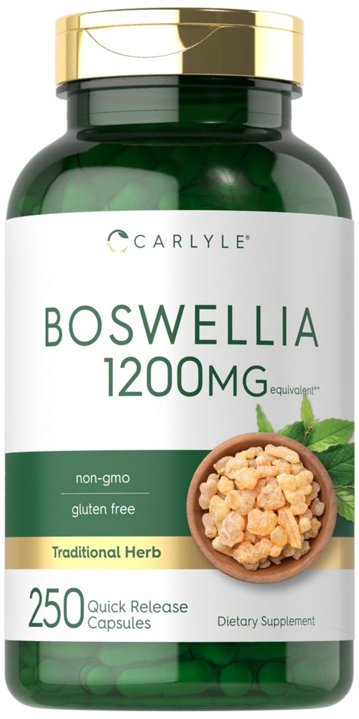 Karlyle Boswellia לחלץ קפסולות | 250 ספירה | Boswellia Serrata Complex with Black Pepper Extract