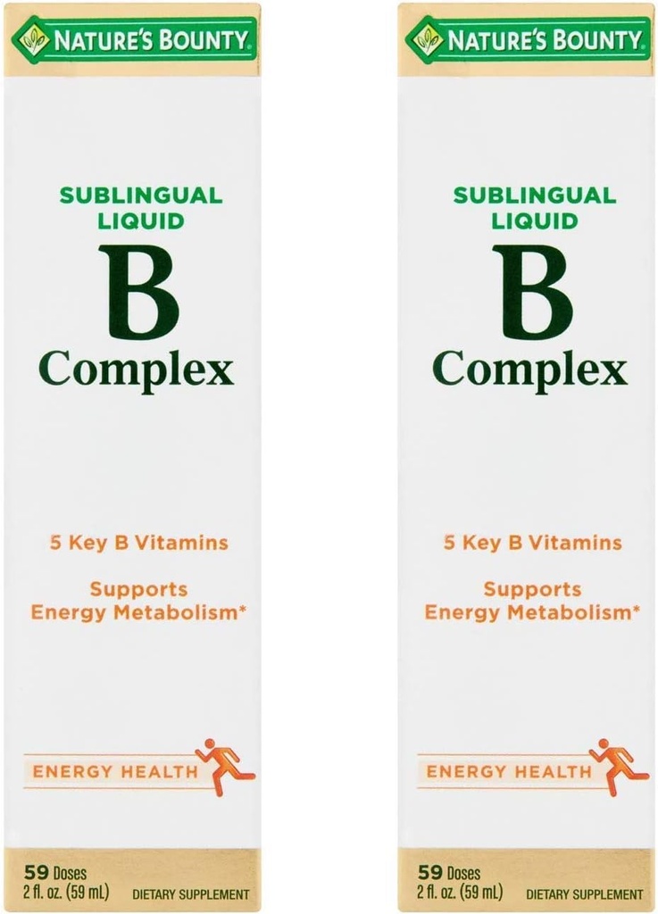 Nature's Bounty ויטמין B Complex sublingual נוזל, 2 Oz (Pack of 2)