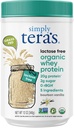 פשוט של tera's Lactose חינם אורגני אבקת חלבון hey - Lactose חינם, Vanilla, 20g של חלבון Per המשרת, non-GMO, Gluten-Free, rBGH-Free, כשר - 12 Oz.