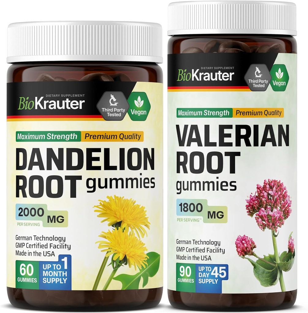 BIO KRAUTER Dandelion Root 60 חניכיים & Valan Root 90mies