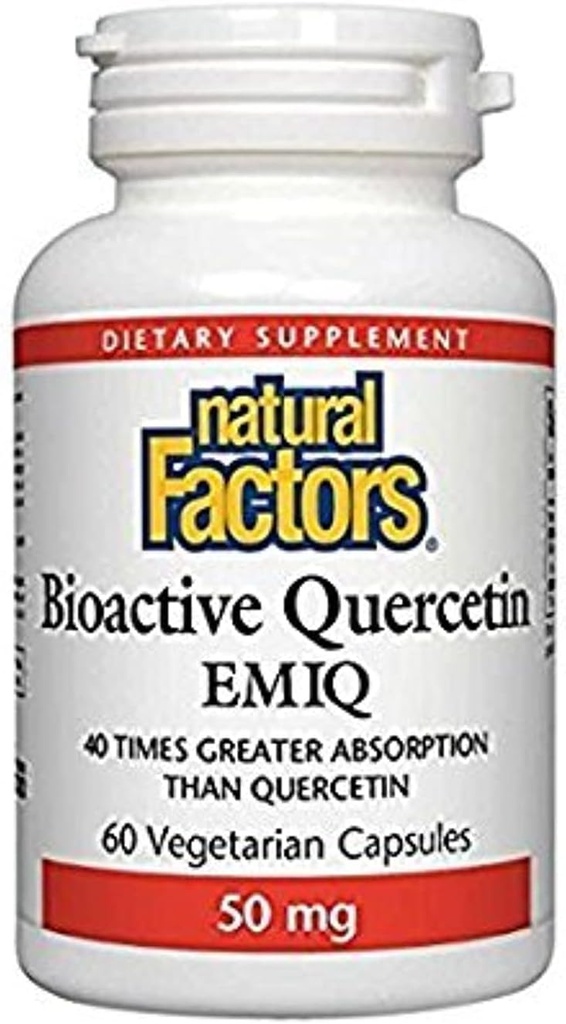 גורמים טבעיים bioactive Quercetin EMIQ 50 מ"ג, 60 קפסולות צמחוניות