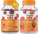 חיי ברזל ווויטמין C ילדים + Zinc 50 מ"ג, חניכיים בונדלה - גדול Tasting, ויטמין תוסף, Gluten Free, GMO חינם, Chewable Gummymy