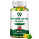 Magnesium Glycinate Gummies למבוגרים - סוכר חינם Magnesium Potassium תוסף עבור Calm Mood, שריר, העצם & אנרגיה תמיכה, 80 חניכיים